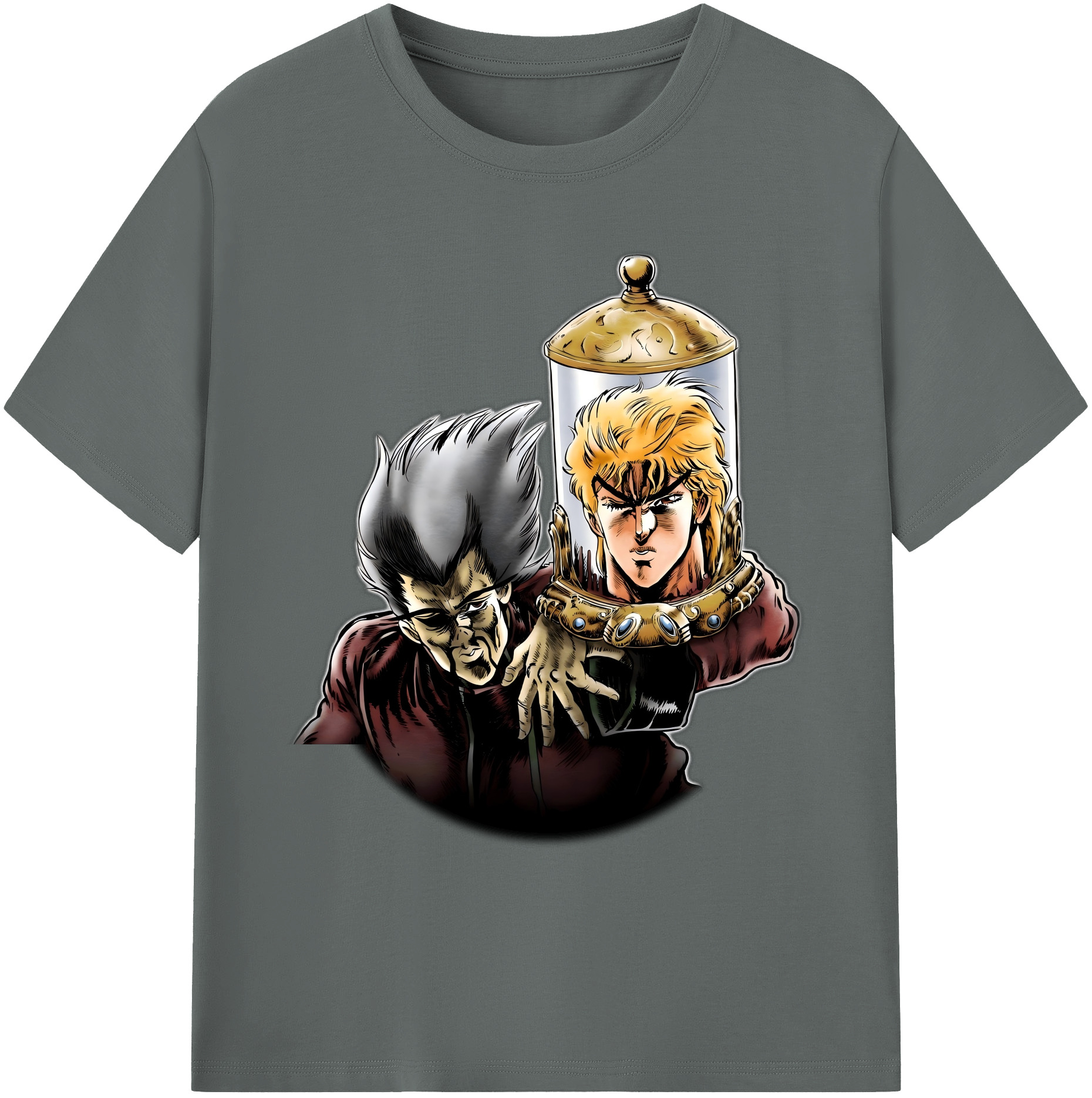 （画像用） ジョジョの奇妙な冒険 ディオ?ブランドー JoJo's Bizarre Adventure Dio Brando 綿100％ メンズ半袖Tシャツ｜肌触りやわらか＆通気性